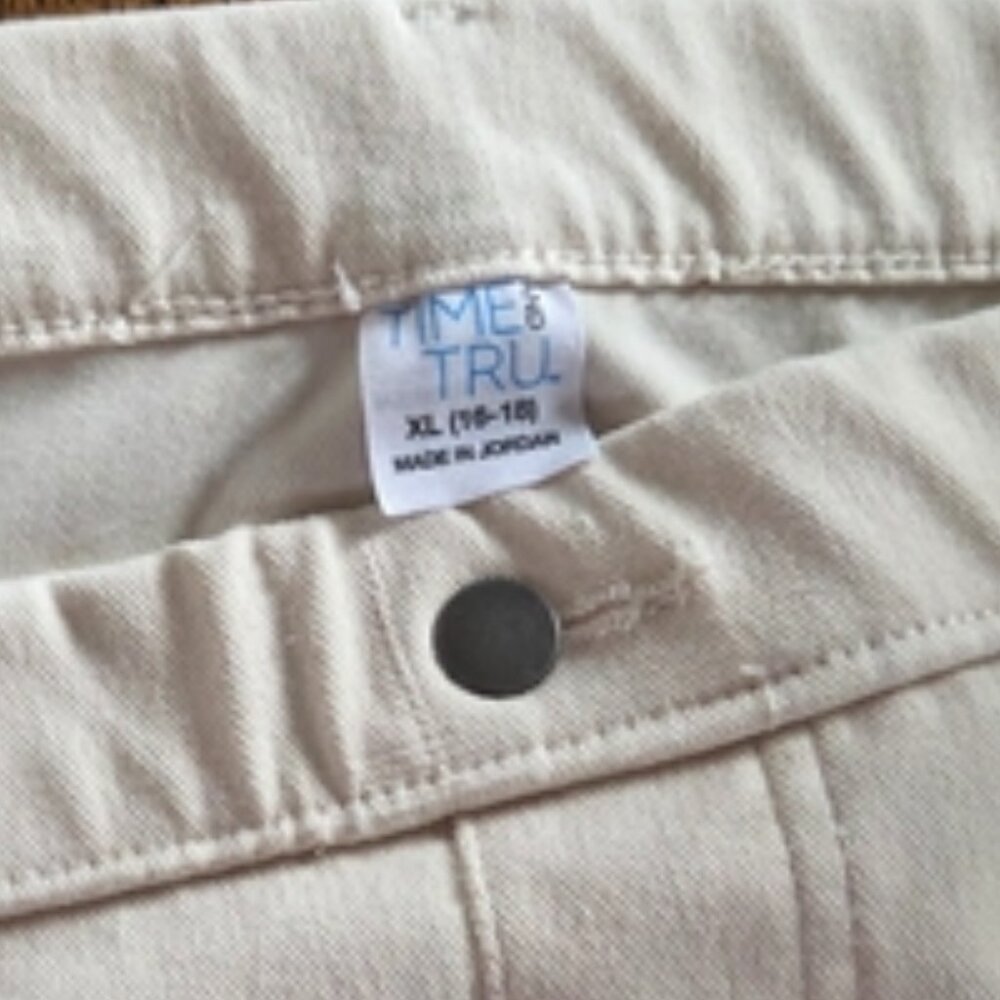 🌲🎿❤️🎁🌲⛷️⭐🎁⛷️Winter White Time And Tru Women's Stretch Knit Jeggings - Picture 2 of 16